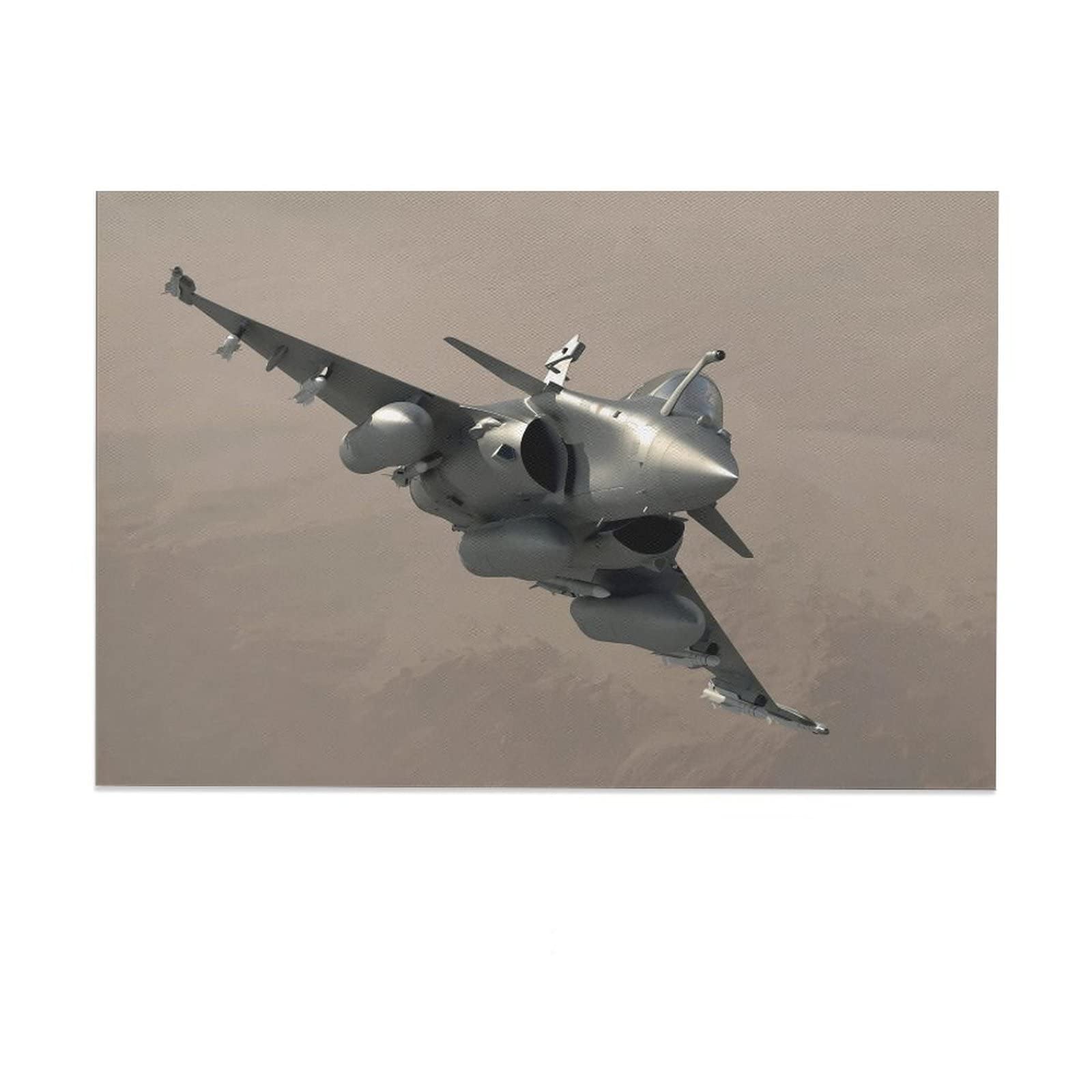 Dassault Rafale Military Jet Fighter Canvas Wall Art - 5-Piece French Aircraft Poster Set for Home & Office Decor - Perfect for Living Room, Bedroom, Man Cave & Aviation Enthusiast Gifts