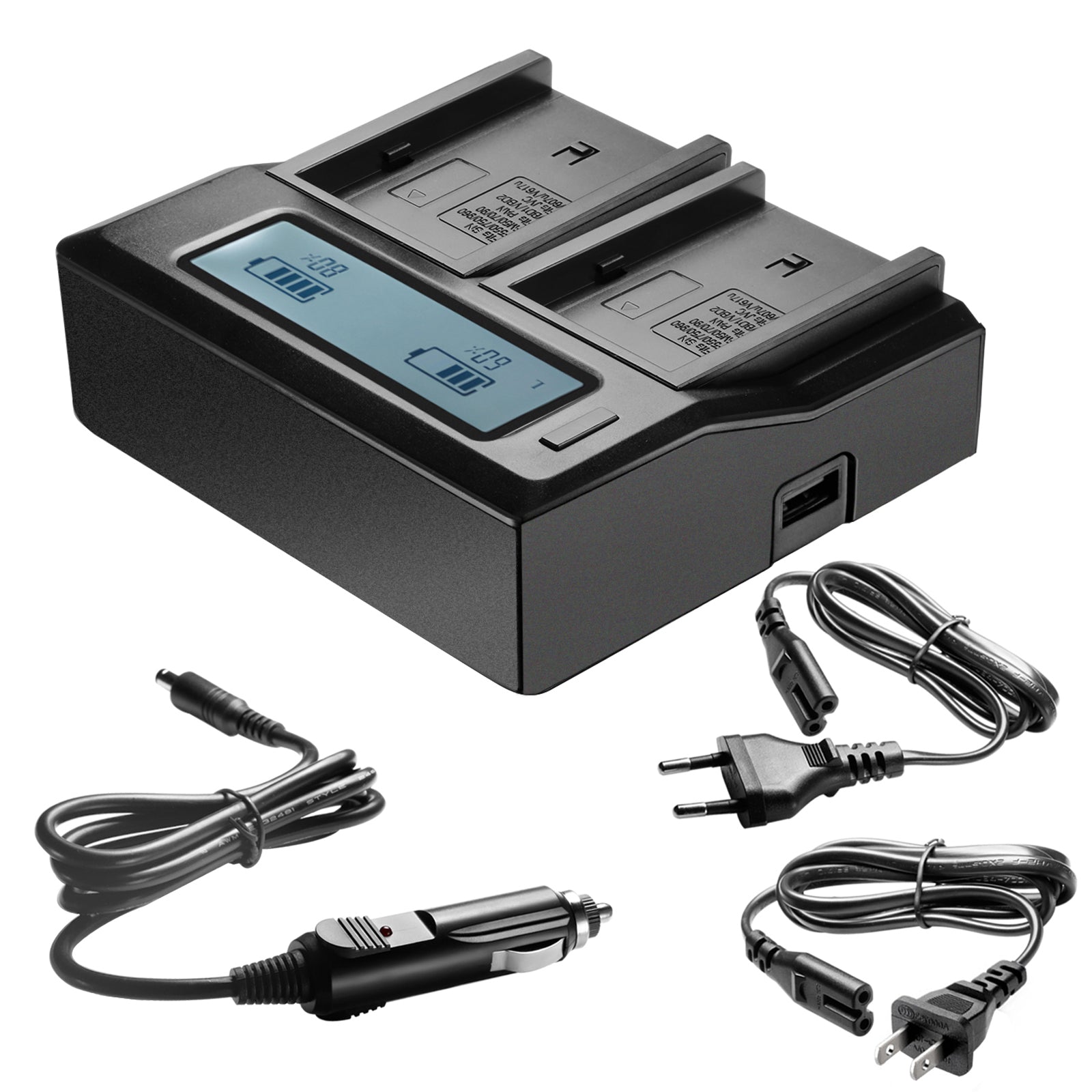 NEEWER Dual Channel Battery Charger for Sony NP-F550 NP-F570 NP-F750 Camcorder Batteries - Fast Charging for Sony Handycam, DSLR & Mirrorless Cameras - Perfect for Travel, Vlogging & Professional Photography