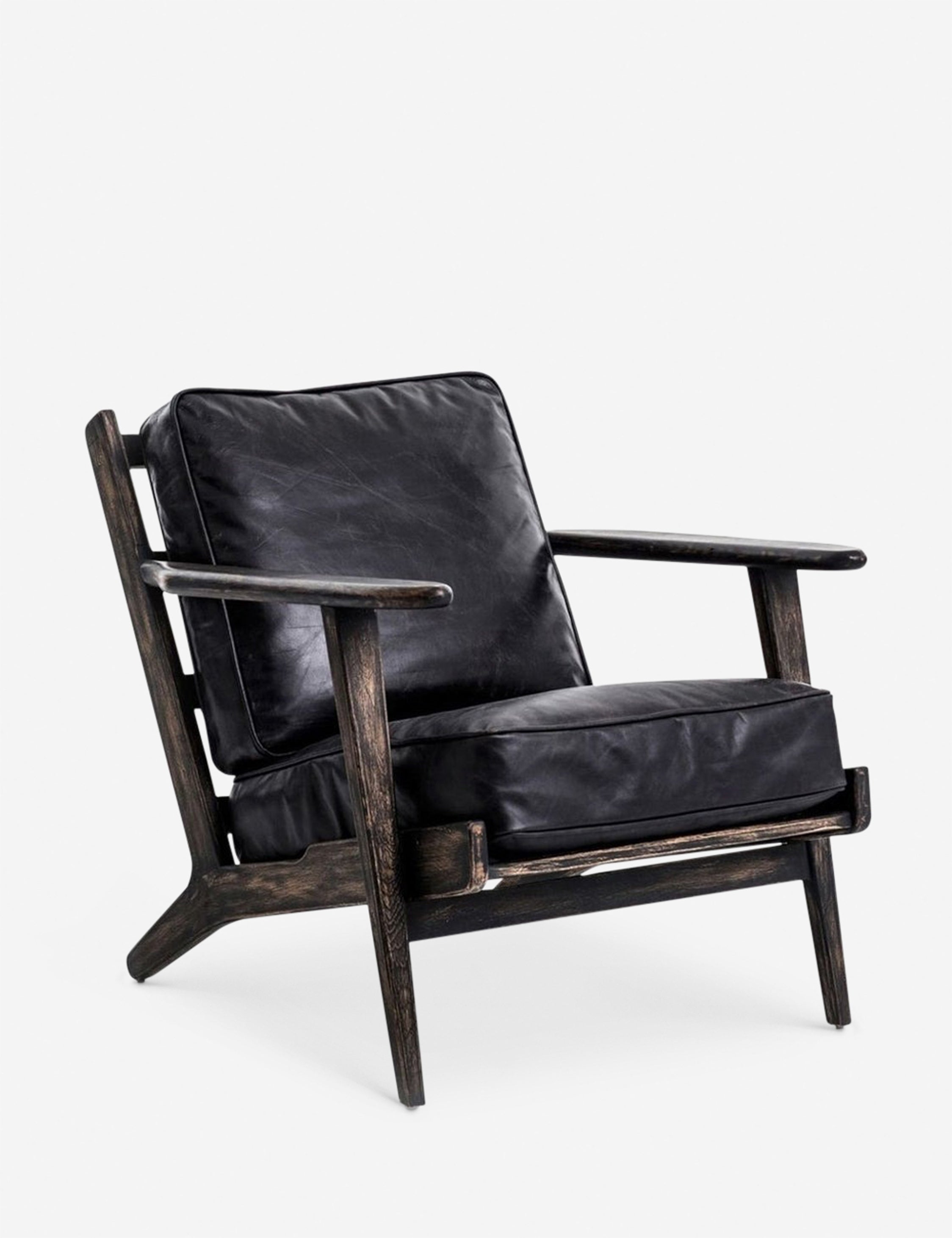 Stylish Austin Accent Chair - Mid-Century Modern Lounge Chair for Living Room, Bedroom & Office - Comfortable Upholstered Armchair with Wooden Legs
