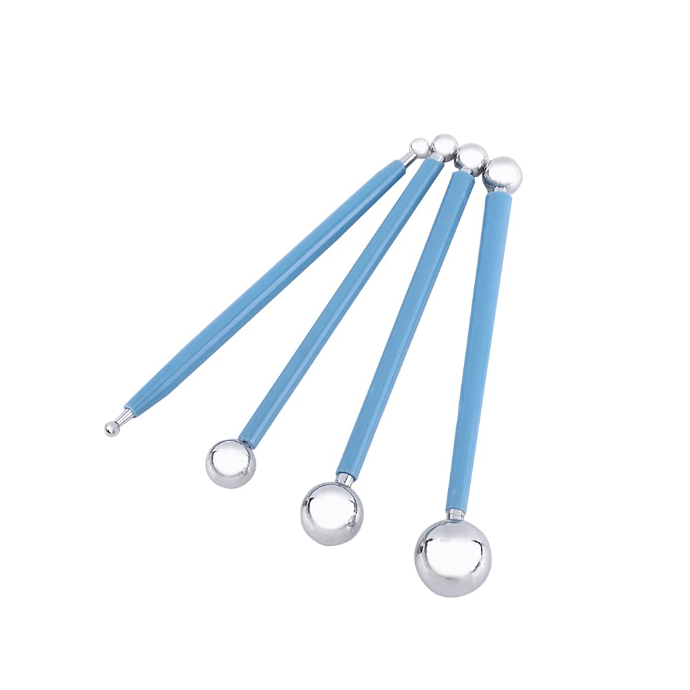 GOTOTOP 4PC Stainless Steel Ball Stylus Tools for Cake Decorating & Fondant Art