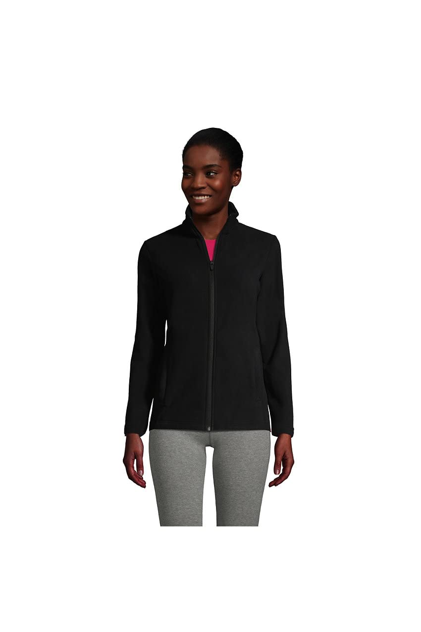 Lands' End Women's Fleece Full Zip Jacket - Soft & Warm Winter Outerwear for Hiking, Camping & Casual Wear