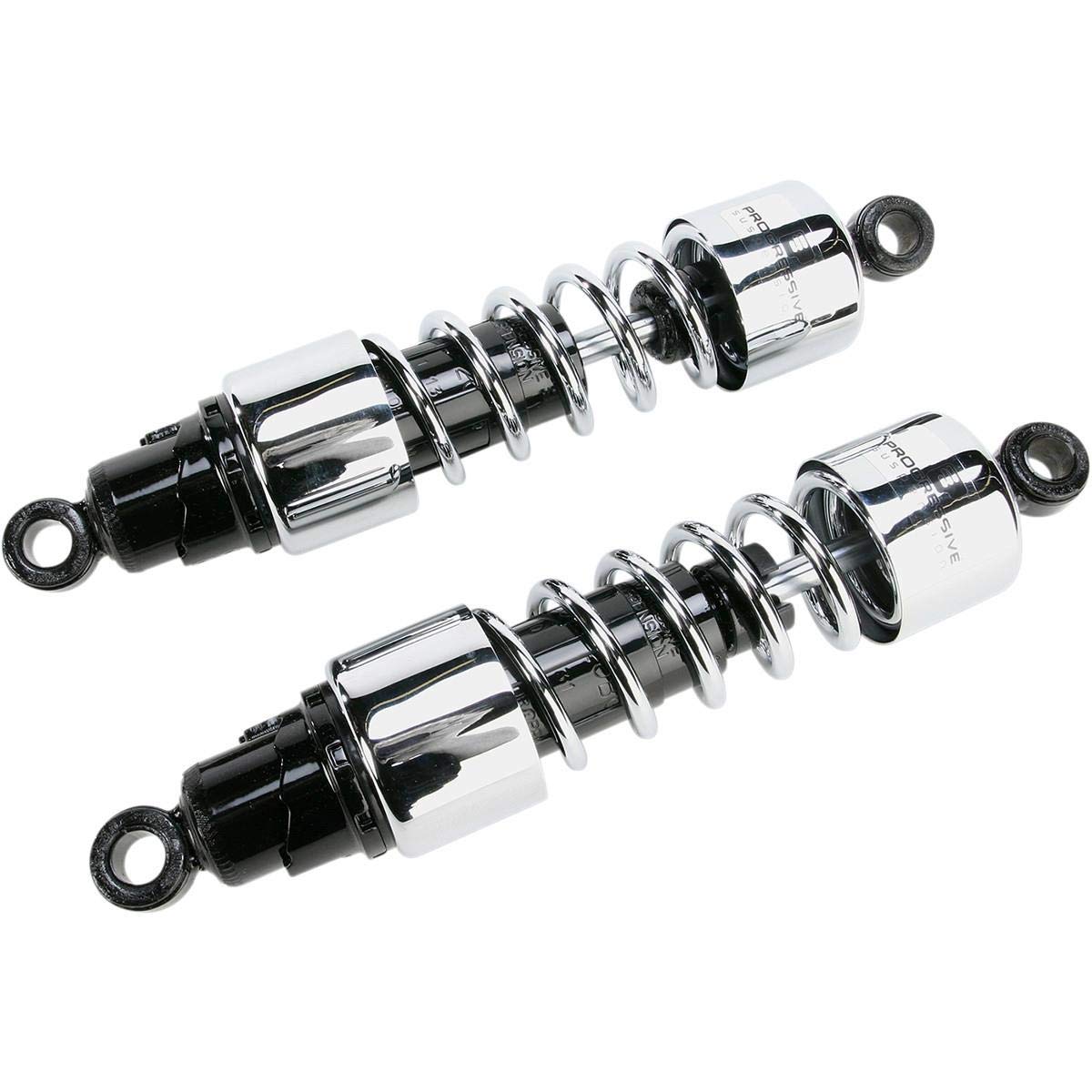 Progressive Suspension 412-4214C Heavy Duty 12.5 Inch Chrome Shocks for Trucks, SUVs & Off-Road Vehicles - Smooth Ride & Enhanced Control on Rough Terrain