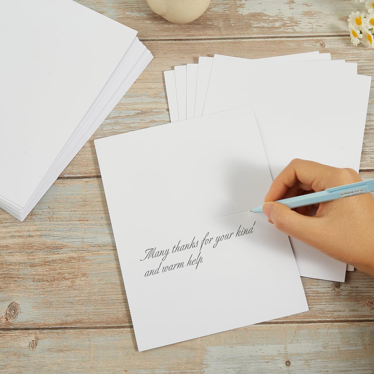 50 Pack Blank 5x7 Folded Greeting Cards - Premium White Cardstock for DIY Invitations, Weddings, Thank You Notes & All Occasions - Perfect for Handmade Stationery, Party Favors & Personalized Gifts