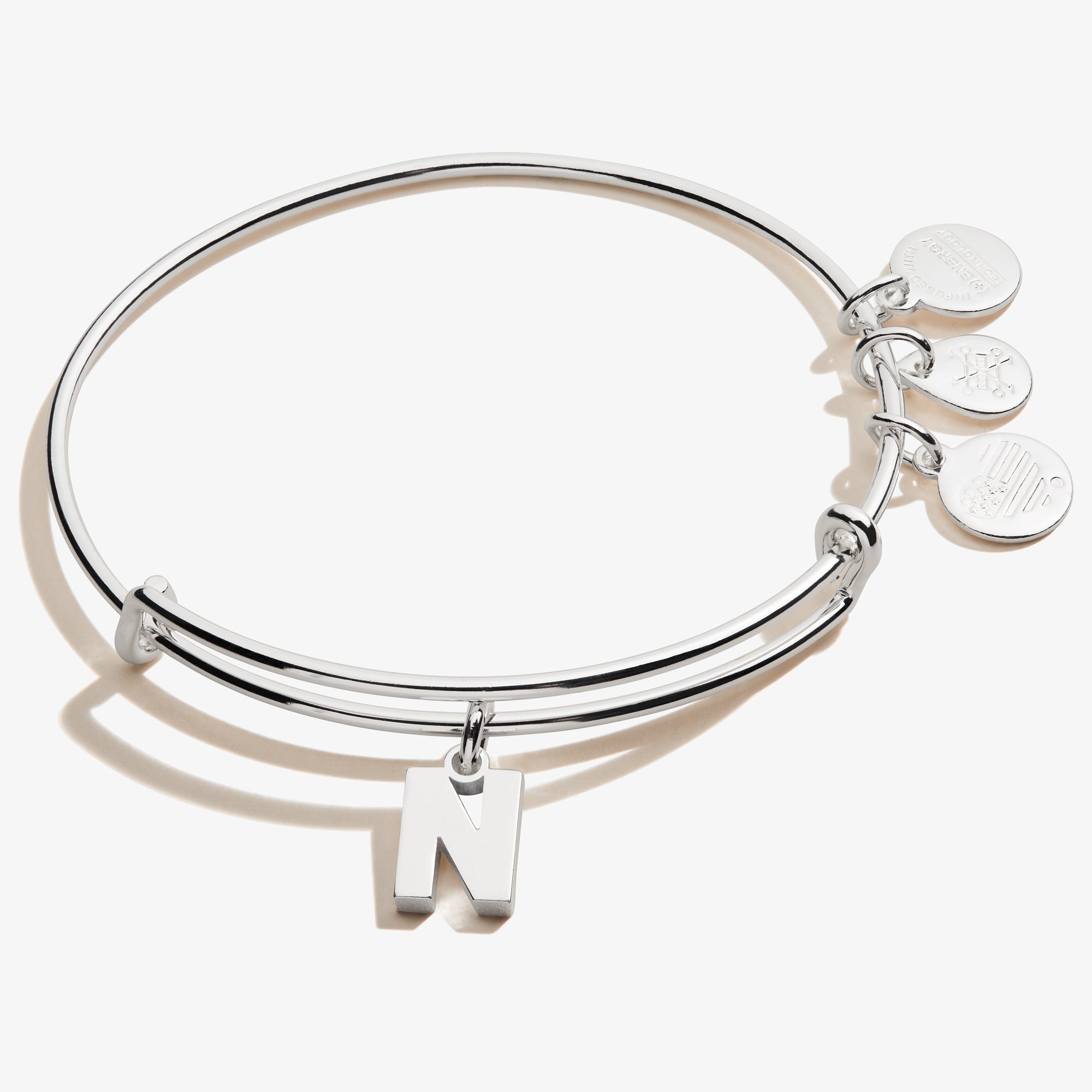Initial N Charm Bangle - Elegant Personalized Jewelry for Women - Perfect for Gifts, Anniversaries, and Everyday Wear