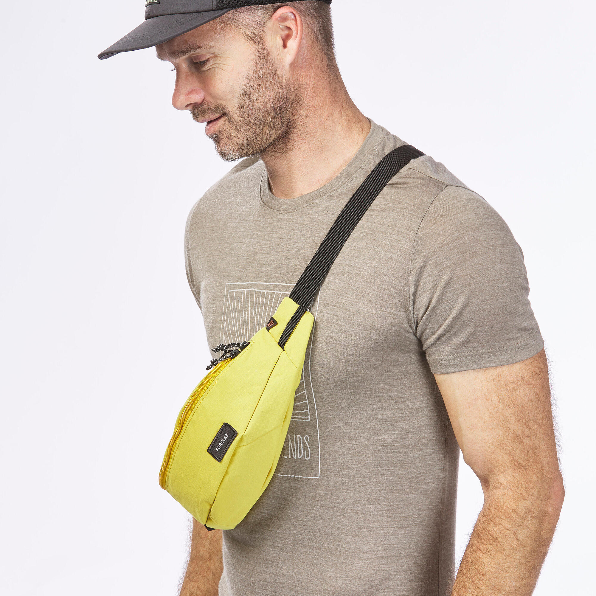 Forclaz Travel 2 L Belt Bag - Lightweight Waist Pack for Hiking, Running & Travel - Hands-Free Fanny Pack for Outdoor Adventures