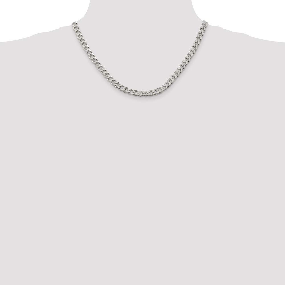 Roy Rose Jewelry Sterling Silver 7mm Curb Chain Necklace for Men & Women - Perfect for Layering, Everyday Wear & Gift Giving