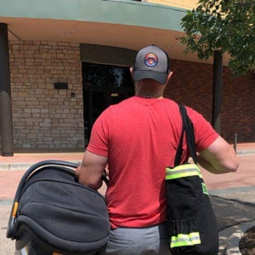 Personalized Firefighter Diaper Bag - Customizable Baby Shower Gift for New Parents - Perfect for Hospital Visits, Daycare & Family Outings