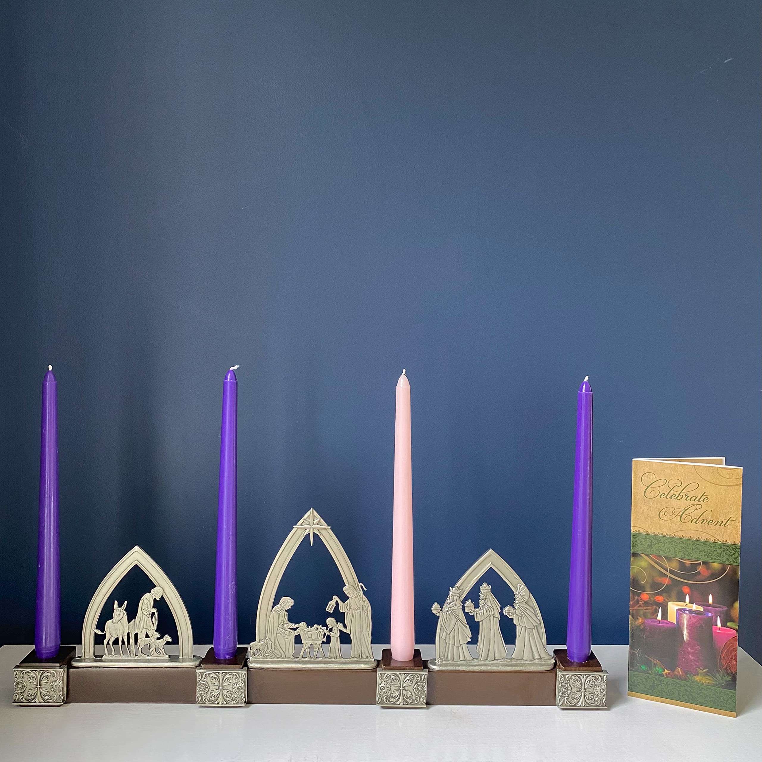 Nativity Advent Candle Set with Cathedral Art Abbey & CA Gift Box - Perfect for Christmas Decorations & Holiday Home Décor