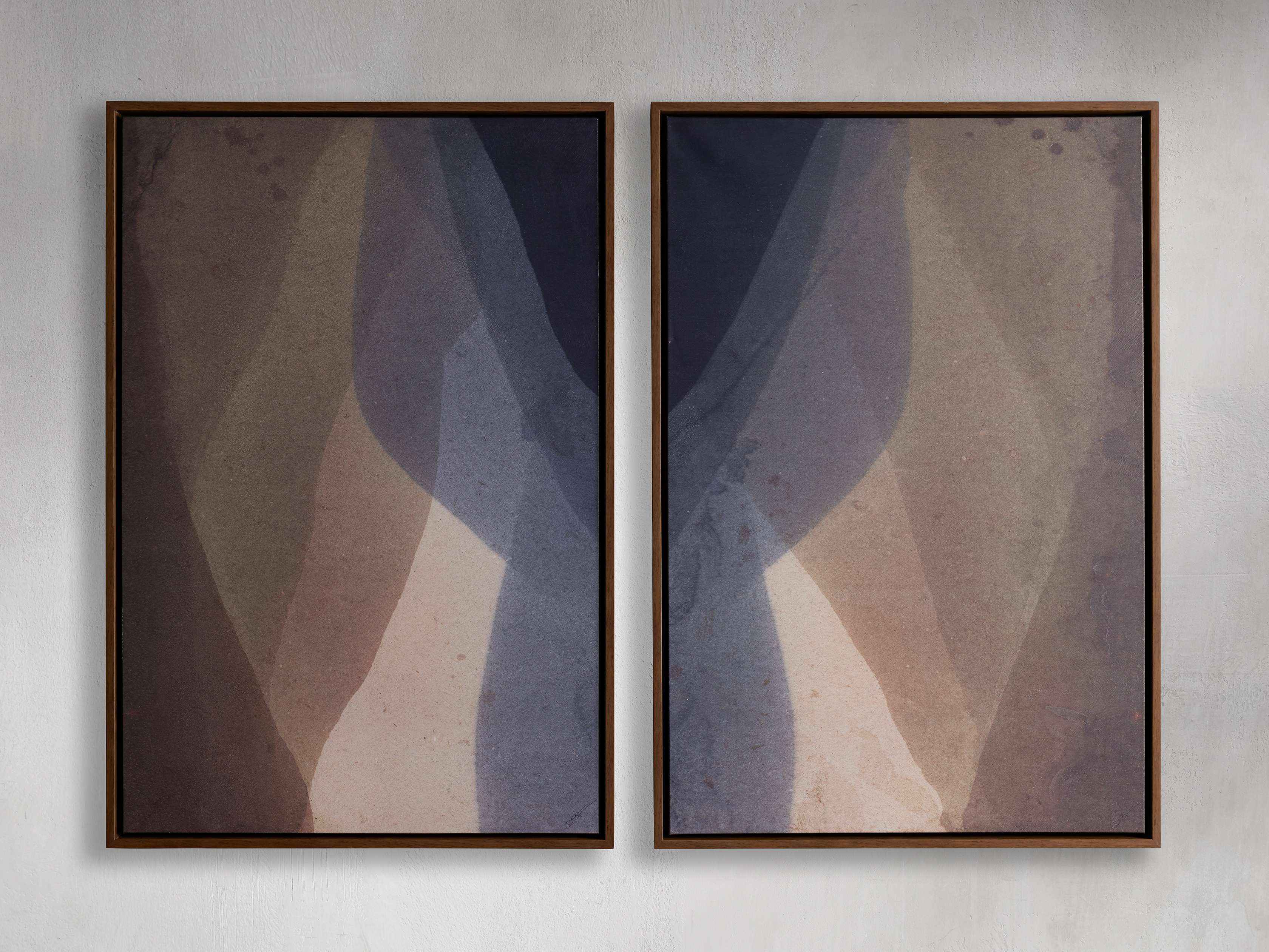Dunscape Framed Print Set of 2 - Modern Wall Art for Living Room & Bedroom Decor - Perfect for Home & Office Interior Design