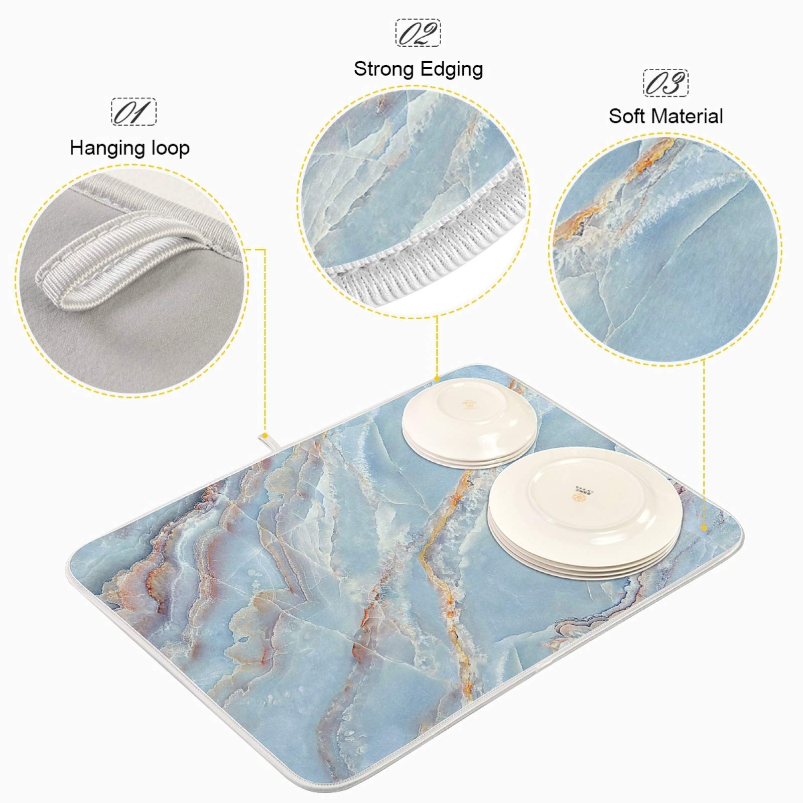 Premium Absorbent Dish Drying Mat - 16