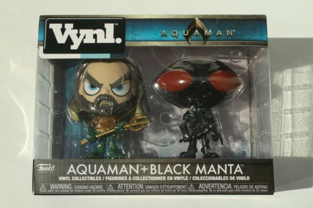 Aquaman & Black Manta Vynl Two-Pack Collectible Figures - DC Comics Superhero Action Figures for Display & Collection - Perfect for Home Decor, Office Desk, and Comic Book Fan Gifts