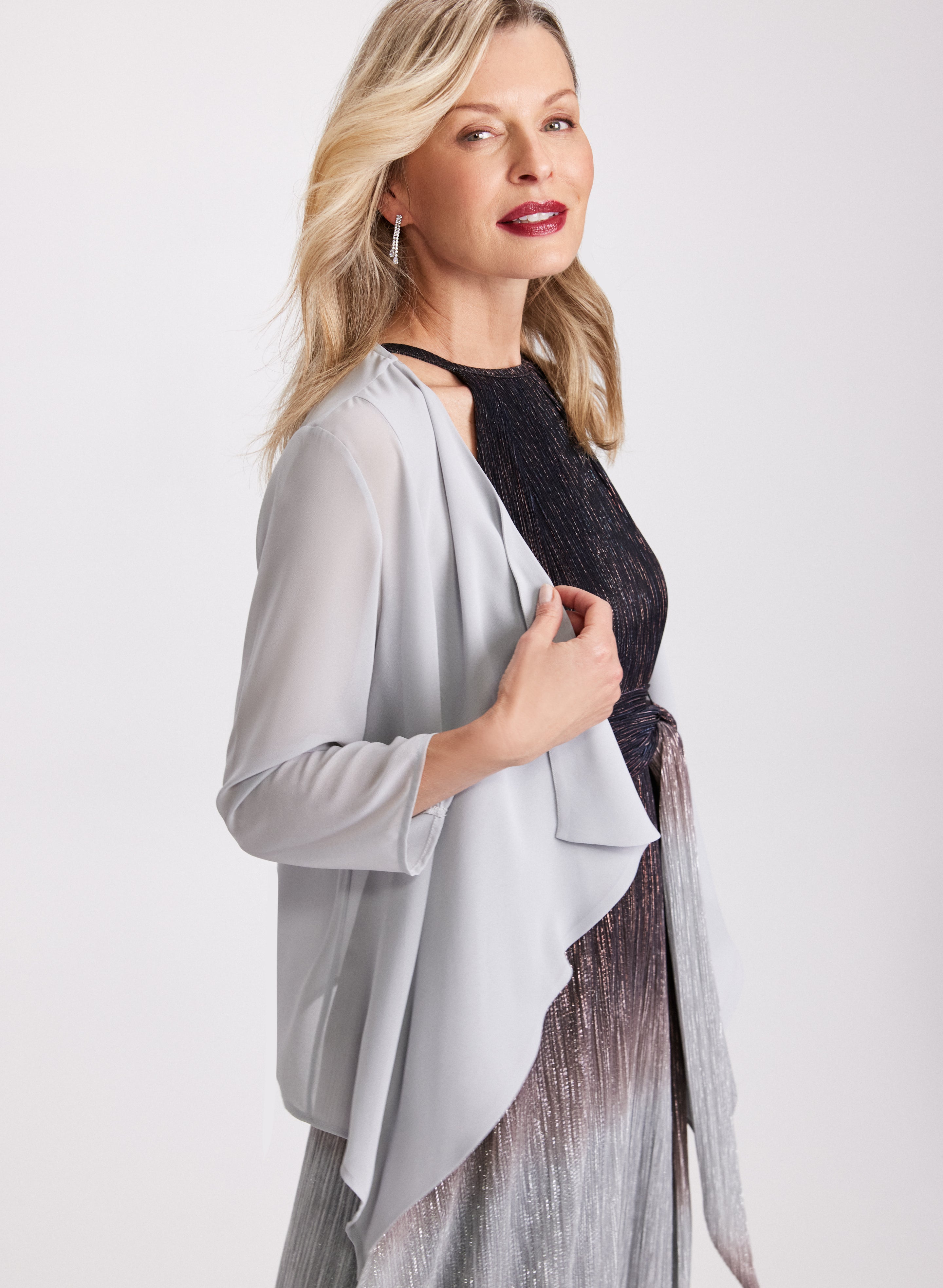 Asymmetrical Open Front Layering Top for Women - Trendy Loose Blouse for Casual Outfits & Layered Looks | Perfect for Office, Date Night & Weekend Wear