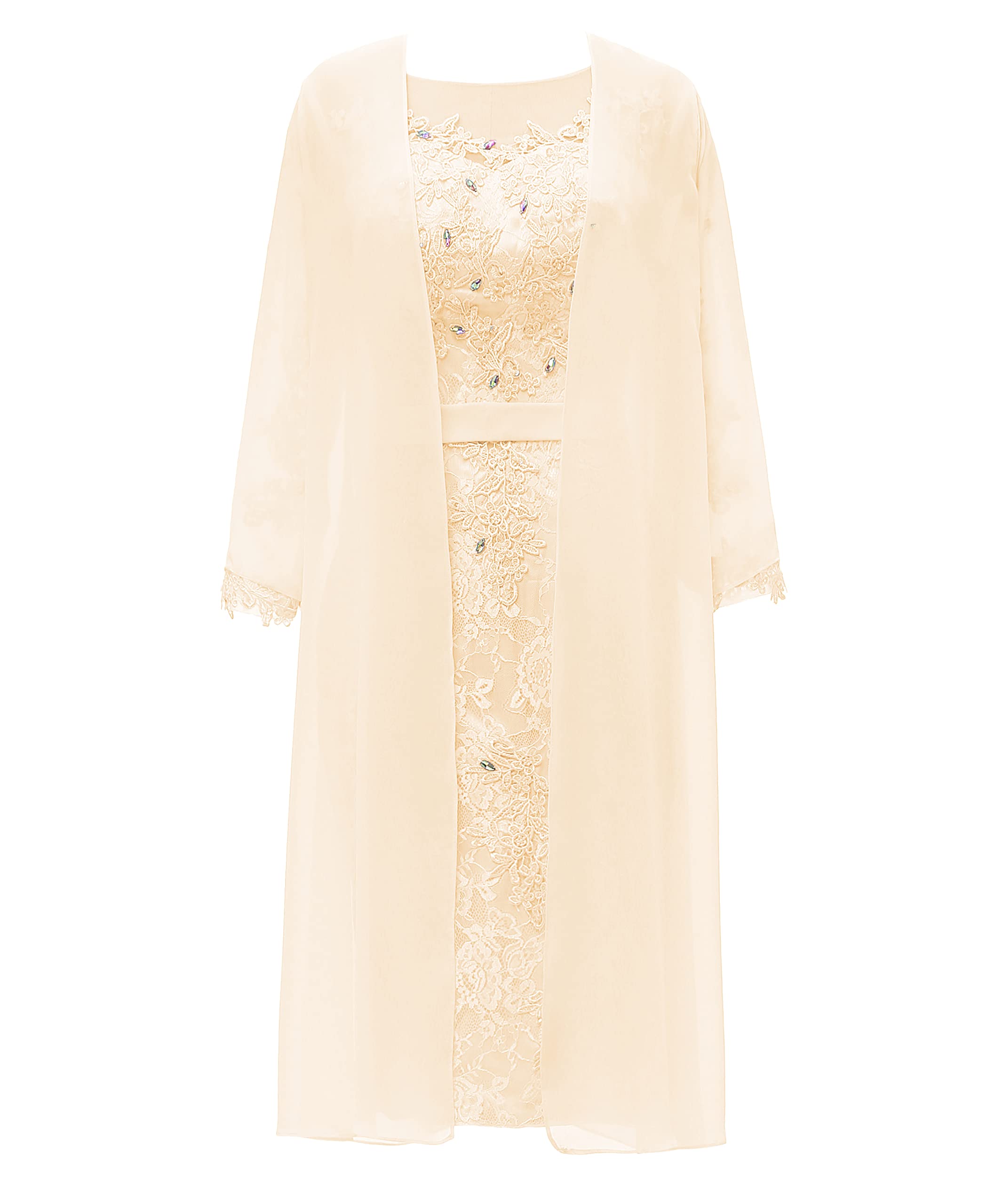 Elegant Lace Mother of The Bride Dress with Jacket - Formal Evening Gown for Weddings & Special Occasions | Women's Wedding Guest Dress for Cocktail Parties & Formal Events