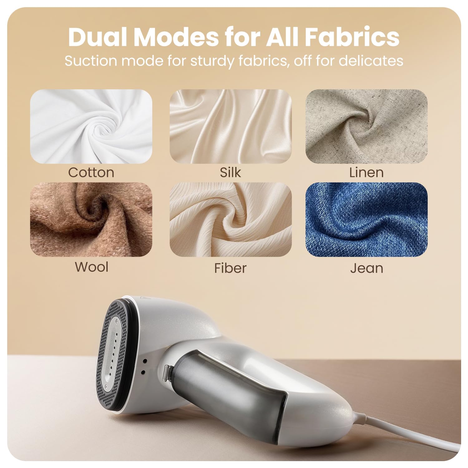 Neakasa Magic 1 Vacuum Steamer - 2300Pa Powerful Handheld Travel Garment Steamer & Iron 2-in-1 for Wrinkle-Free Clothes | Perfect for Travel, Business Trips & Home Use