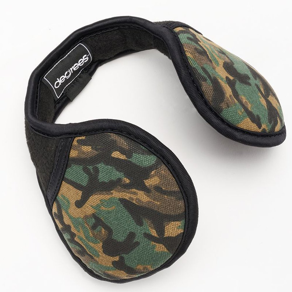 180s Men's Camo Ear Warmers - Adjustable Cold Weather Fleece Ear Muffs for Winter Sports, Hunting & Outdoor Activities
