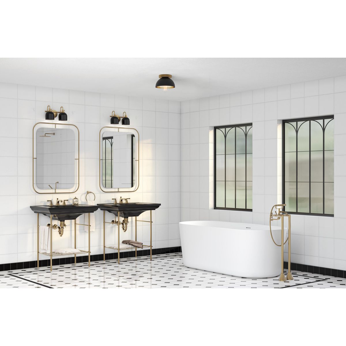 Eva Collection Modern One Light Flush Mount Ceiling Light - Sleek LED Fixture for Bedroom, Hallway, Kitchen & Bathroom Lighting