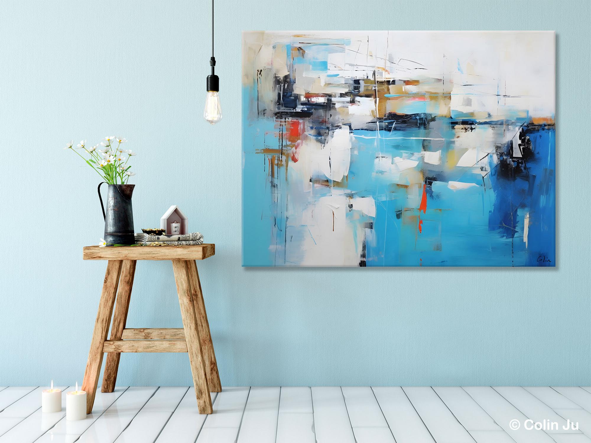 Hand Painted Abstract Acrylic Wall Art - Modern Contemporary Original Painting for Living Room & Dining Room Decor - Perfect for Home, Office, and Gift Giving