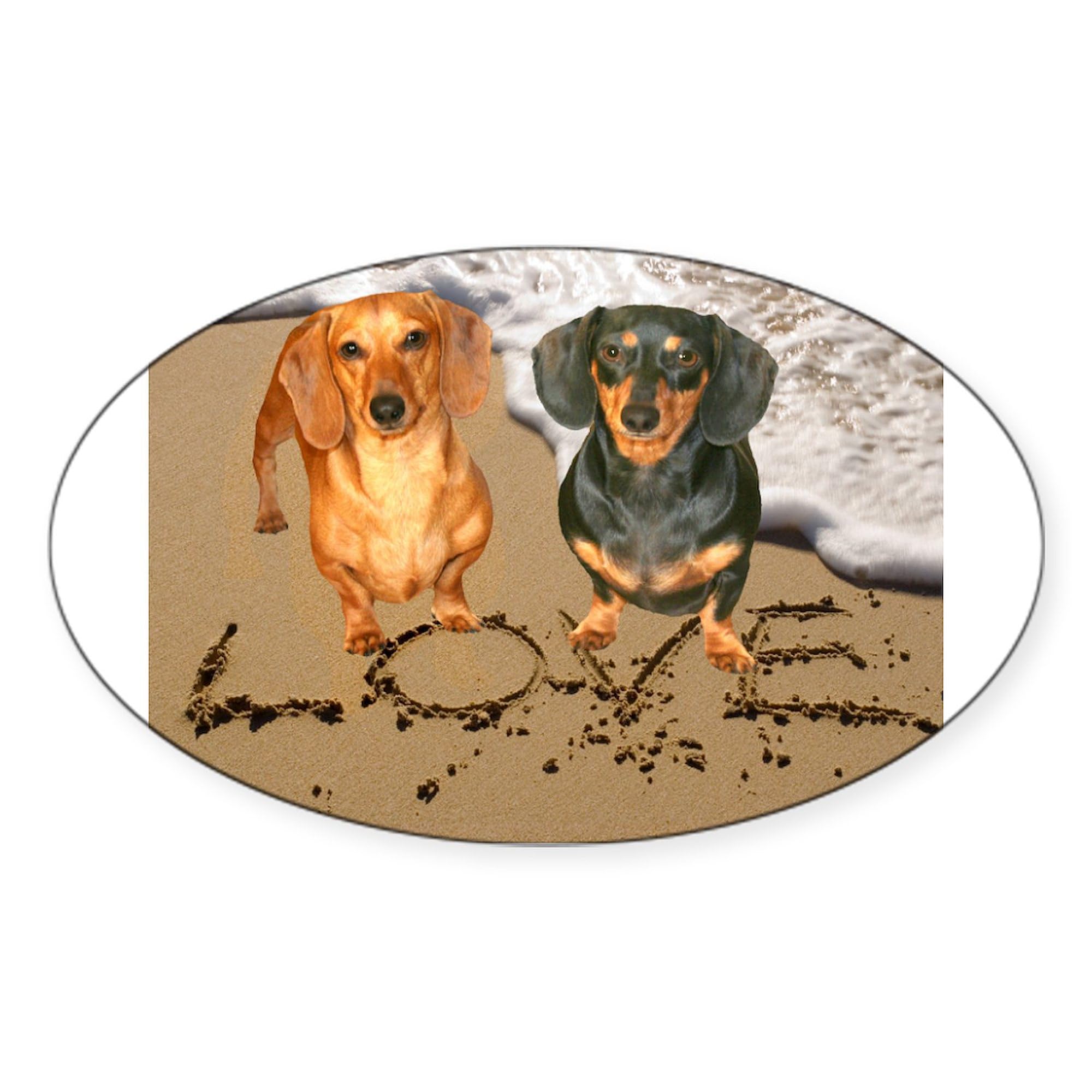 Love Oval Car Bumper Sticker - Perfect for Cars & Laptops