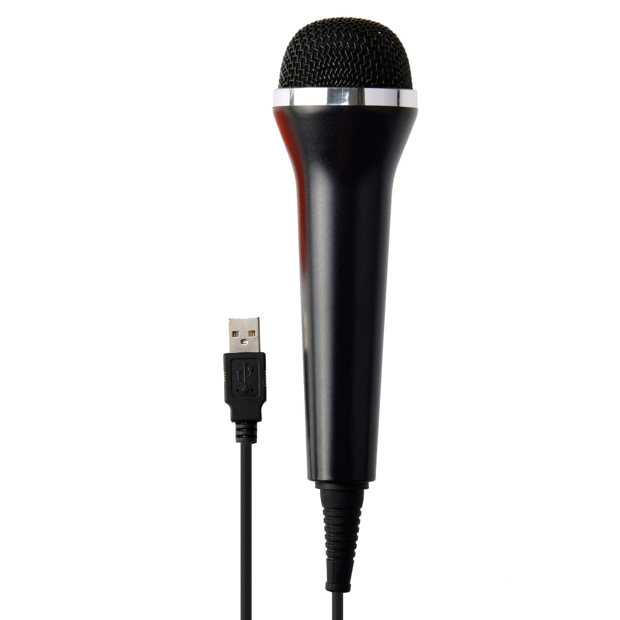 Universal USB Microphone for PS4, PS3, Xbox One, Xbox 360 & PC - Compatible with Rock Band & Karaoke Games - Perfect for Gaming, Streaming & Party Singing