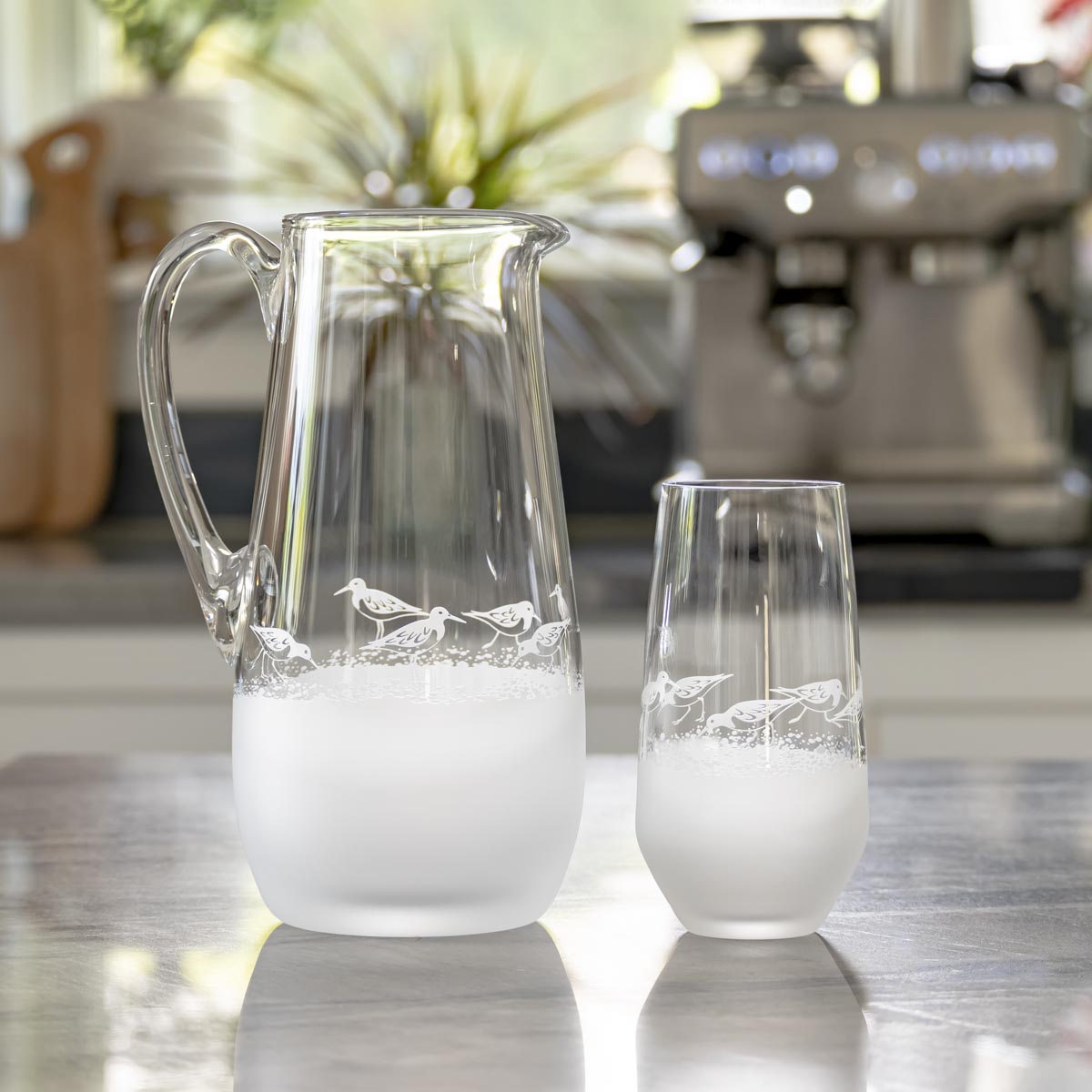 Sandpiper 15.5oz Insulated Stainless Steel Highball Glasses - Set of 4, Unbreakable & Sweat-Proof for Cocktails, Iced Coffee, and Outdoor Parties