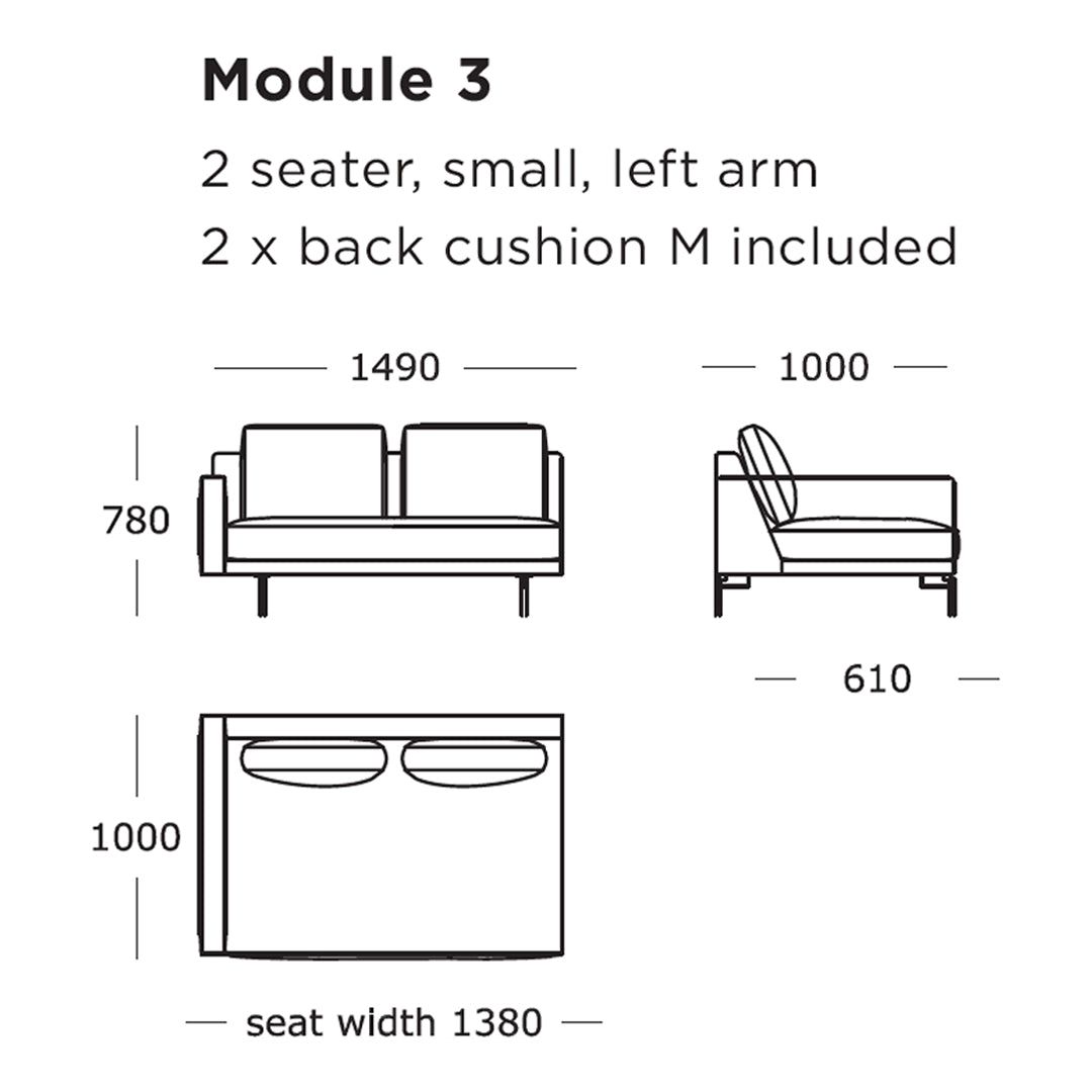 Edge V2 Modular Sofa Set - 8-Piece Customizable Sectional Couch for Living Room, Lounge & Office - Modern L-Shaped Sofa with Reversible Chaise & Ottoman