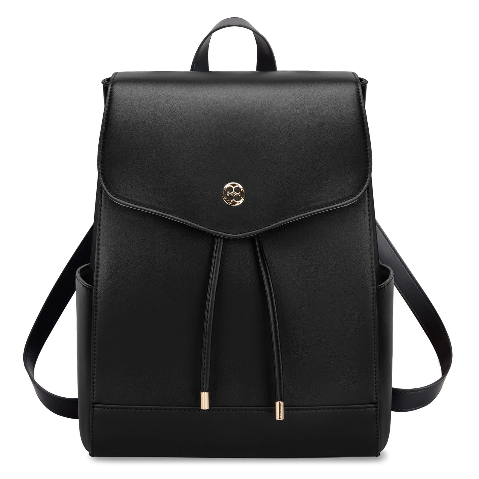 Missnine Small Backpack Purse for Women - Fashion PU Leather Backpack Purse, Ladies Travel Bag & Casual Daypack (Black) - Perfect for Work, School, Travel & Everyday Use