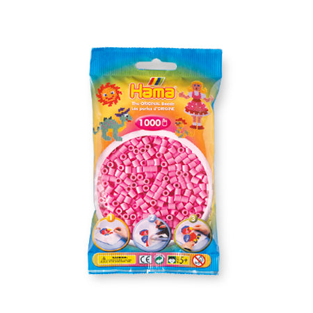1,000 Pack Hama Midi Beads Pastel Pink - DIY Craft Beads for Kids, Perler Beads for Art Projects, Jewelry Making & Creative Play