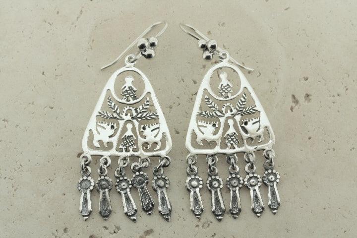 Tree of Life Chandelier Earrings for Women - Elegant Bohemian Dangle Earrings for Wedding, Party & Special Occasions