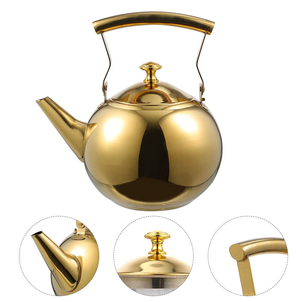 Premium Stainless Steel Tea Kettle with Built-in Strainer - 1.5L Capacity (8.7