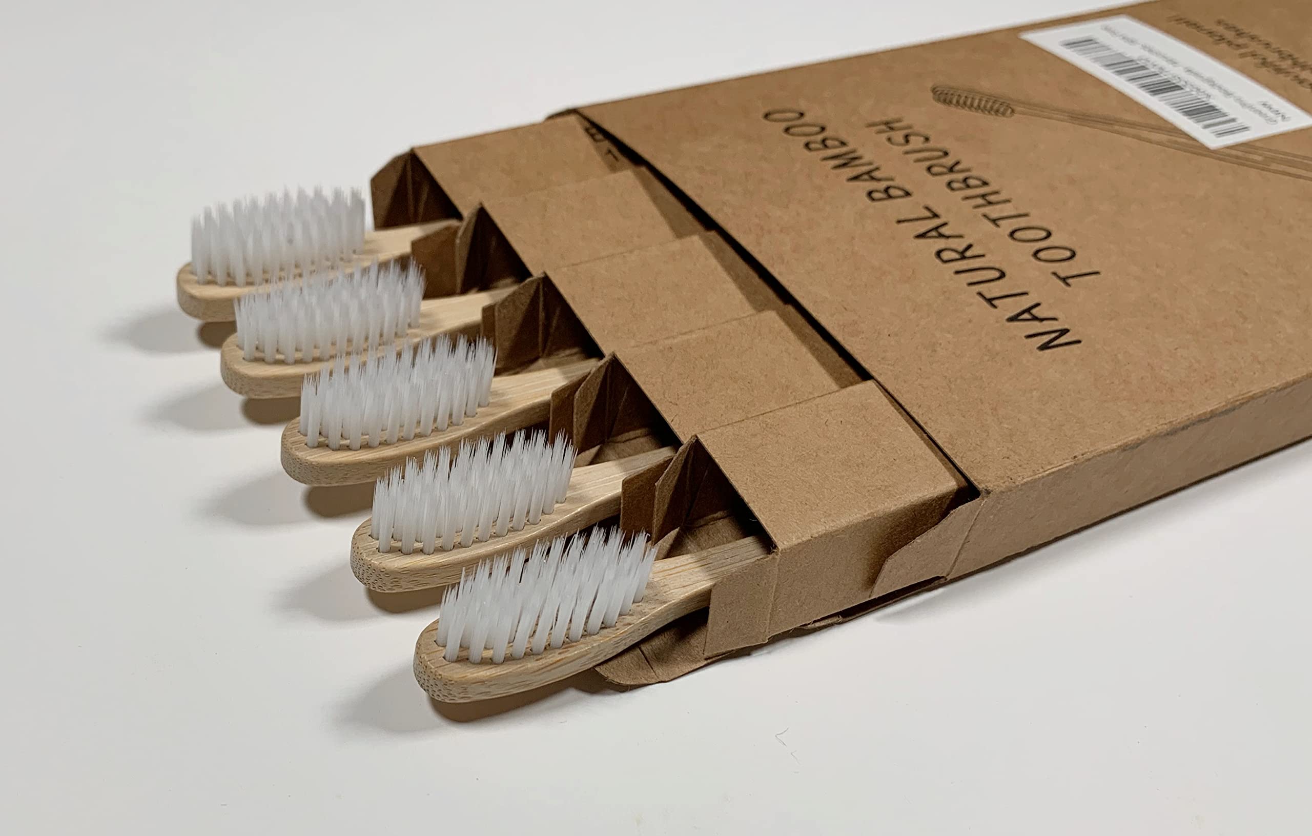 Eco-Friendly Bamboo Toothbrushes 5 Pack - Soft Bristles, Biodegradable & Compostable, BPA-Free Natural Toothbrush Set for Sustainable Oral Care | Perfect for Travel, Home & Zero-Waste Lifestyle