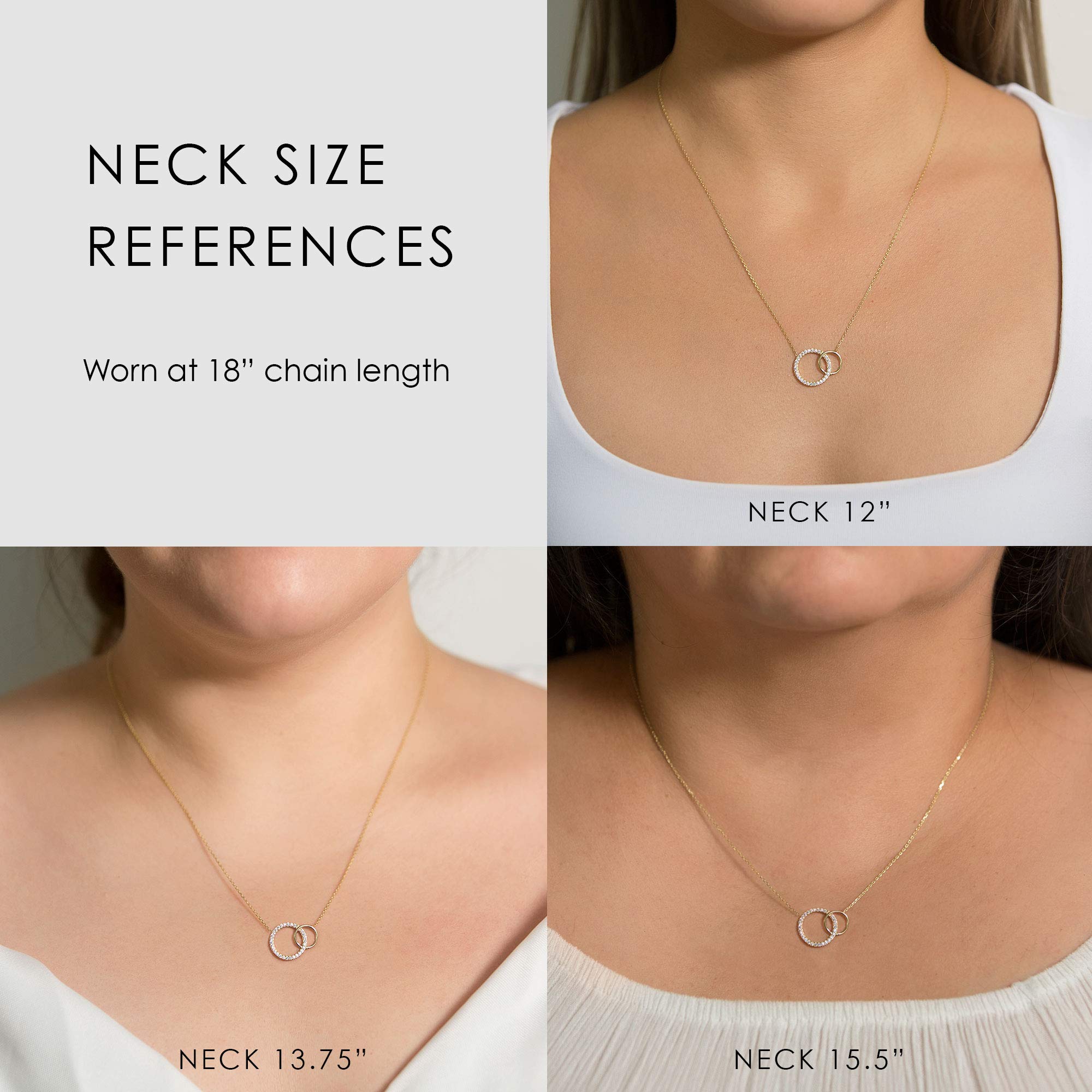 A+O Sister Gift - Interlocking Circle Necklace & Bracelet Set in Gold, Rose Gold or Sterling Silver - Perfect for Birthdays, Anniversaries & Best Friend Gifts