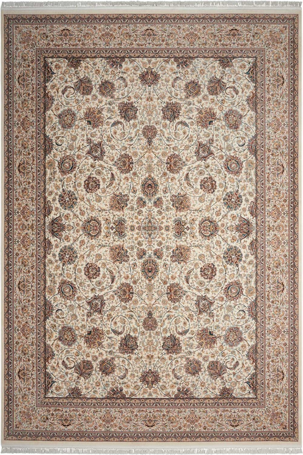 Luxury Nourison Persian Palace Cream Area Rug - Soft Handmade Oriental Rug for Living Room, Bedroom & Dining Room Decor
