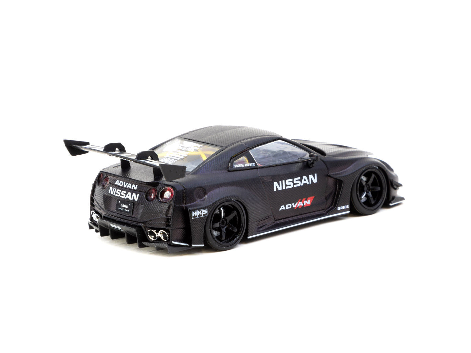 Tarmac Works 1/43 Scale LB Silhouette Works GT Nissan 35GT-RR Full Carbon Diecast Model Car - Collectible Hobby Display for Racing Enthusiasts & Car Lovers