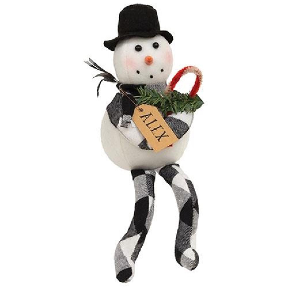 Alex Snowman Doll - Adorable Winter Decoration for Christmas Tree & Home Decor | Perfect Holiday Gift for Kids & Collectors