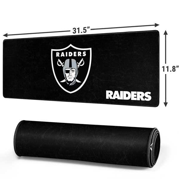 Officially Licensed NFL Las Vegas Raiders Gaming Mouse Pad - Large Non-Slip Rubber Base with Stitched Edges, Waterproof Desk Mat for Keyboard & Mouse | Perfect for PC Gaming, Office Work & Home Computer Setup