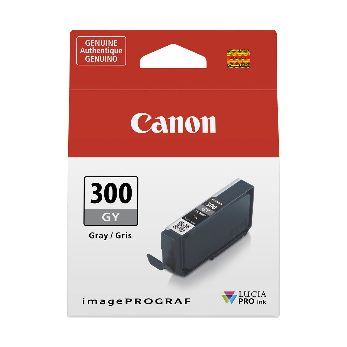 Canon PFI 300 Grey (GY) Ink Cartridge for PRO-300 Printer - High-Quality Photo Printing for Professional Photographers & Artists