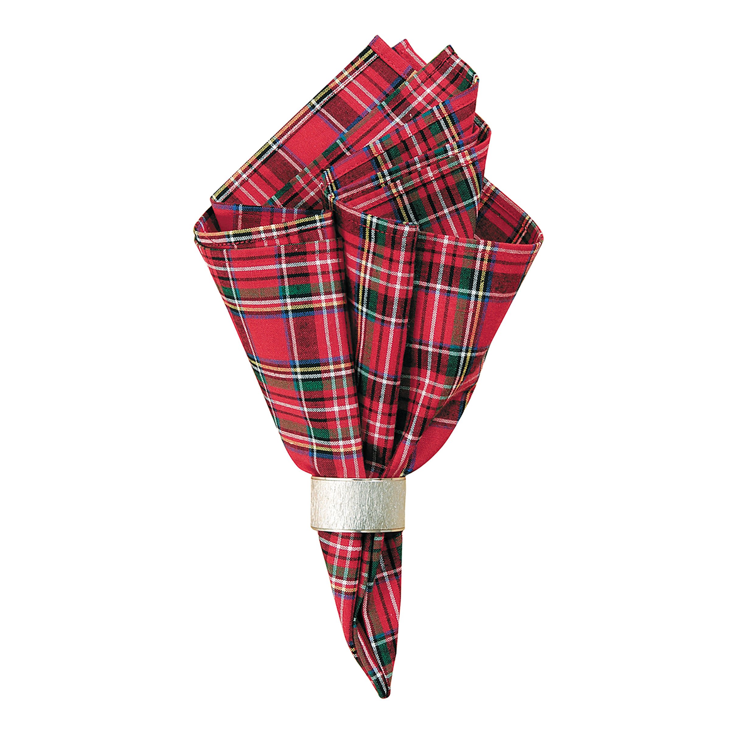 C&F Home Red Plaid Cotton Napkin Set - 18x18 Inch Machine Washable Kitchen & Dining Napkins - Perfect for Everyday Meals, Parties, and Holiday Gatherings