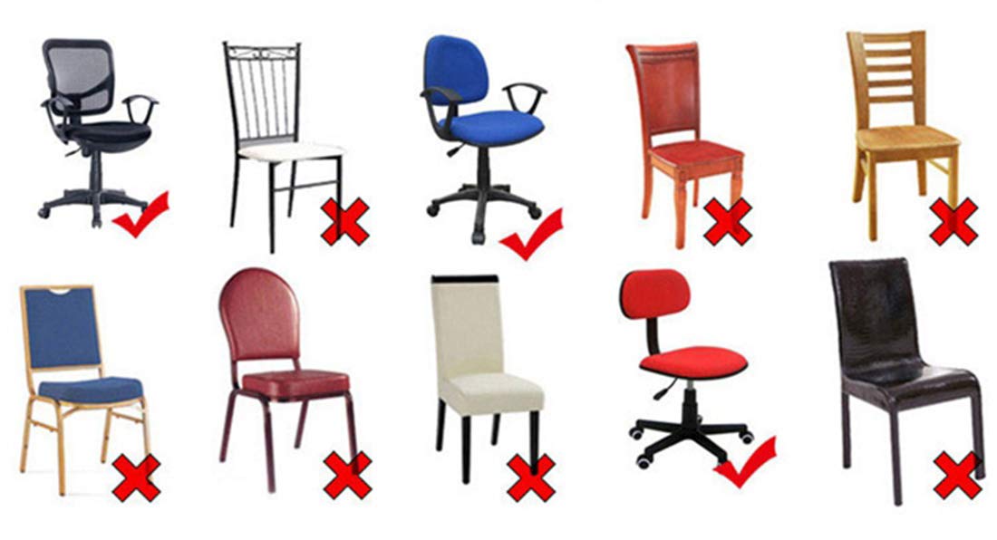 XNN Stretchable Universal Office Chair Cover - Breathable Mesh Computer Chair Slipcover for Home & Office Use (Black, Size T) | Perfect for Ergonomic Chairs, Gaming Chairs & Conference Room Seating