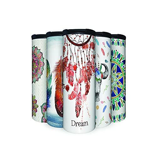 Dream Catcher 17 oz Tumbler with Lid, Stainless Steel, Vacuum Insulated with Slide Lock Lid, Leak Proof