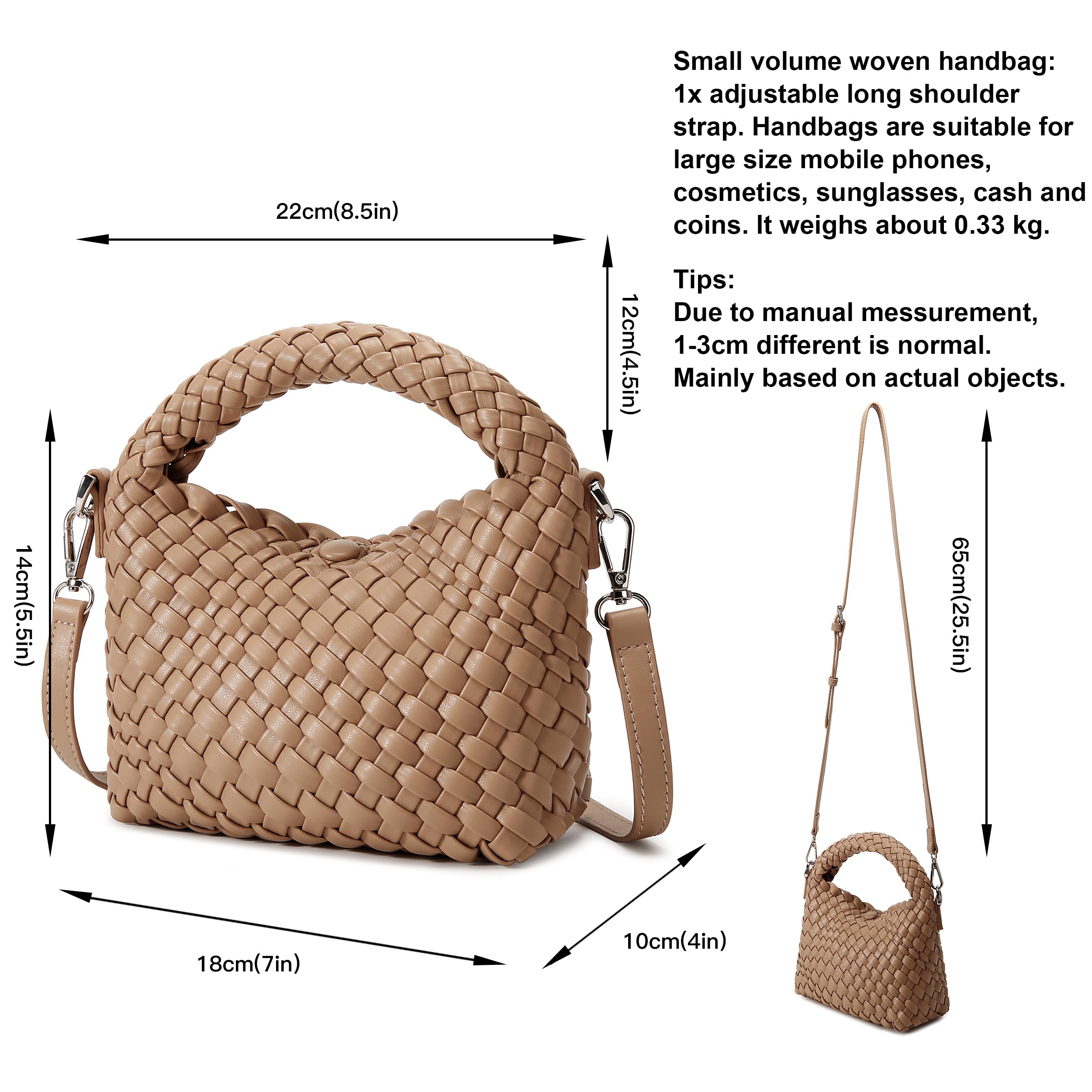 Stylish Mini Woven Crossbody Bag for Women - Handmade Bohemian Hobo Purse | Perfect for Summer Travel, Beach Outings & Casual Everyday Use