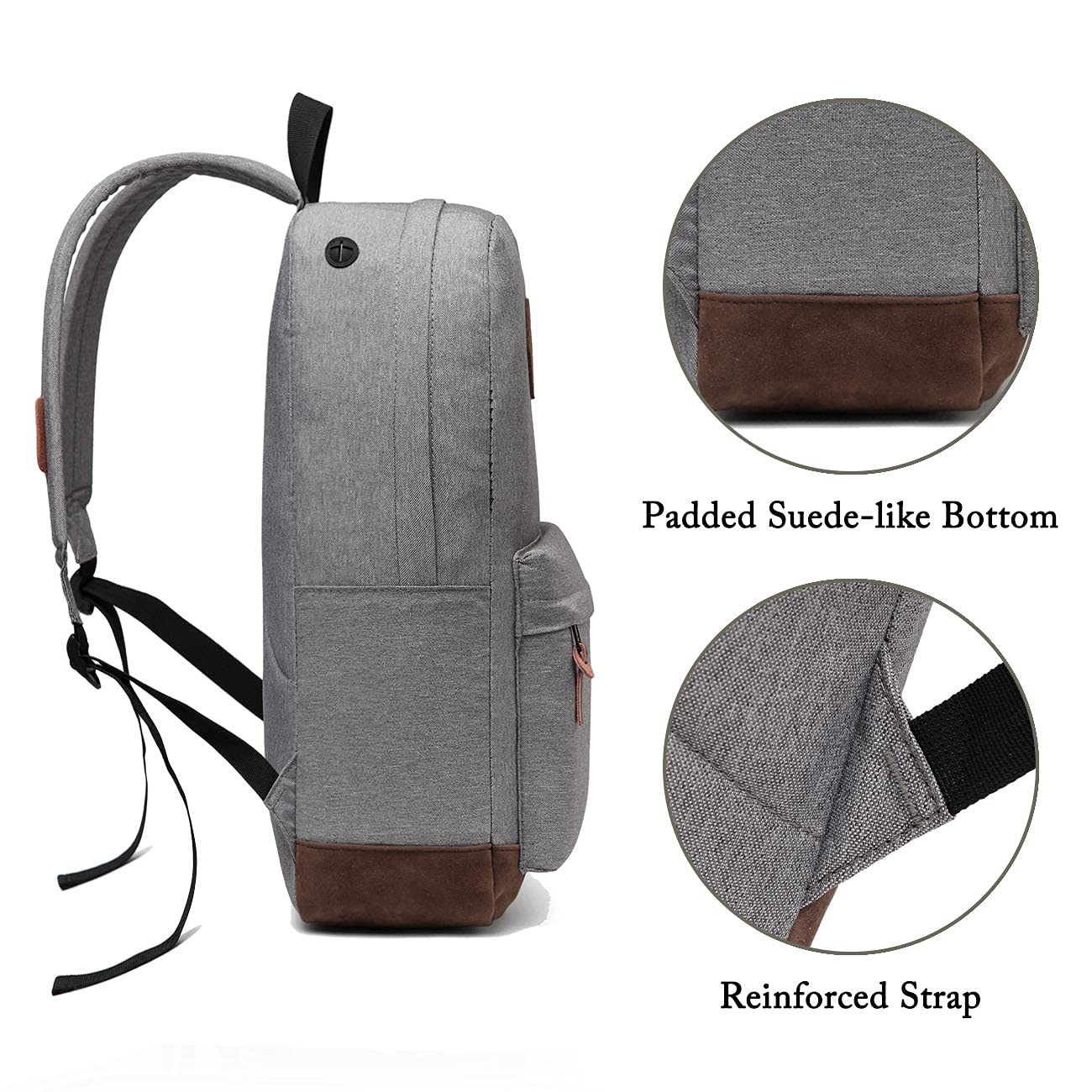 VASCHY Waterproof Lightweight Travel Backpack for Men & Women - Durable Casual Daypack for School, Work, Hiking & Outdoor Adventures