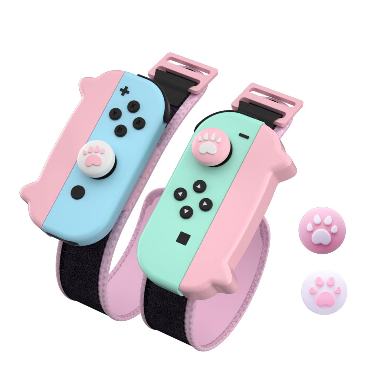 NANANINO Adjustable Elastic Dance Wristbands for Nintendo Switch - Just Dance 2024 Compatible, Kids Wrist Straps for Dance Games (2-Pack) - Perfect for Family Dance Parties & Interactive Gaming Fun