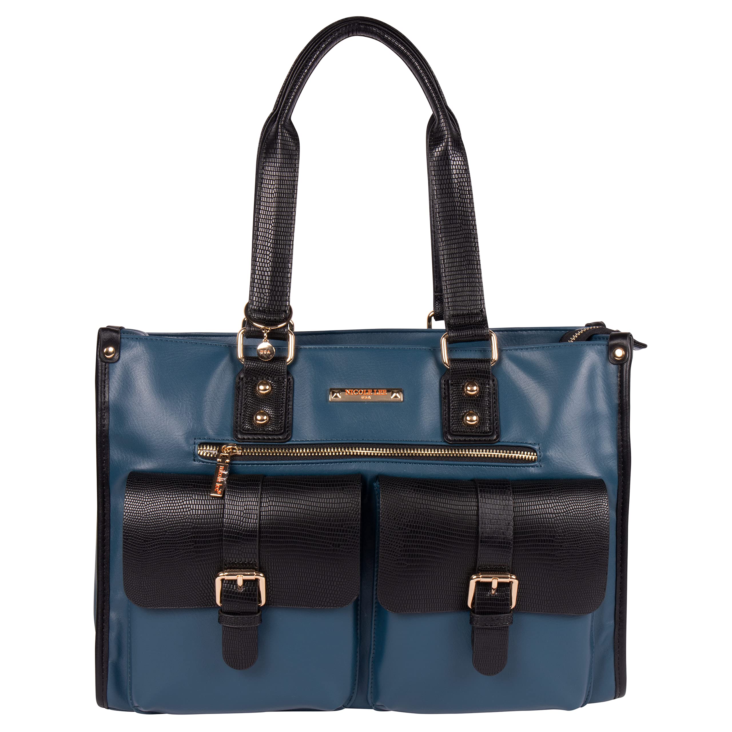 Nicole Lee Harper Messenger Bag - Large Crossbody Laptop Bag for Women, Waterproof Work Tote with Multiple Pockets, Adjustable Shoulder Strap - Perfect for Travel, Office, School & Daily Commute