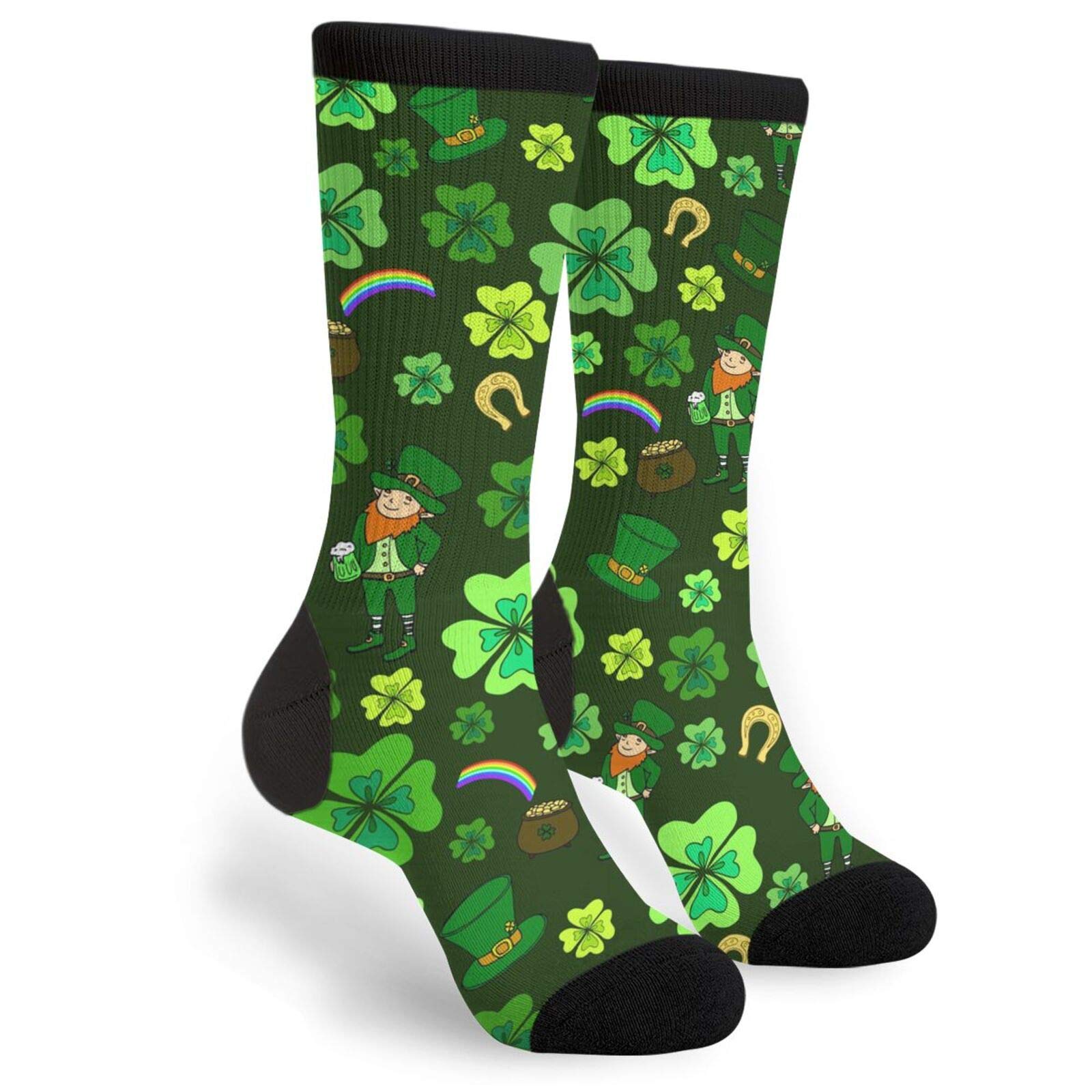 Stylish Unisex Crazy Crew Socks for St. Patrick's Day - Fun Novelty Dress Socks for Men & Women - Perfect for Parties, Gifts & Holiday Celebrations