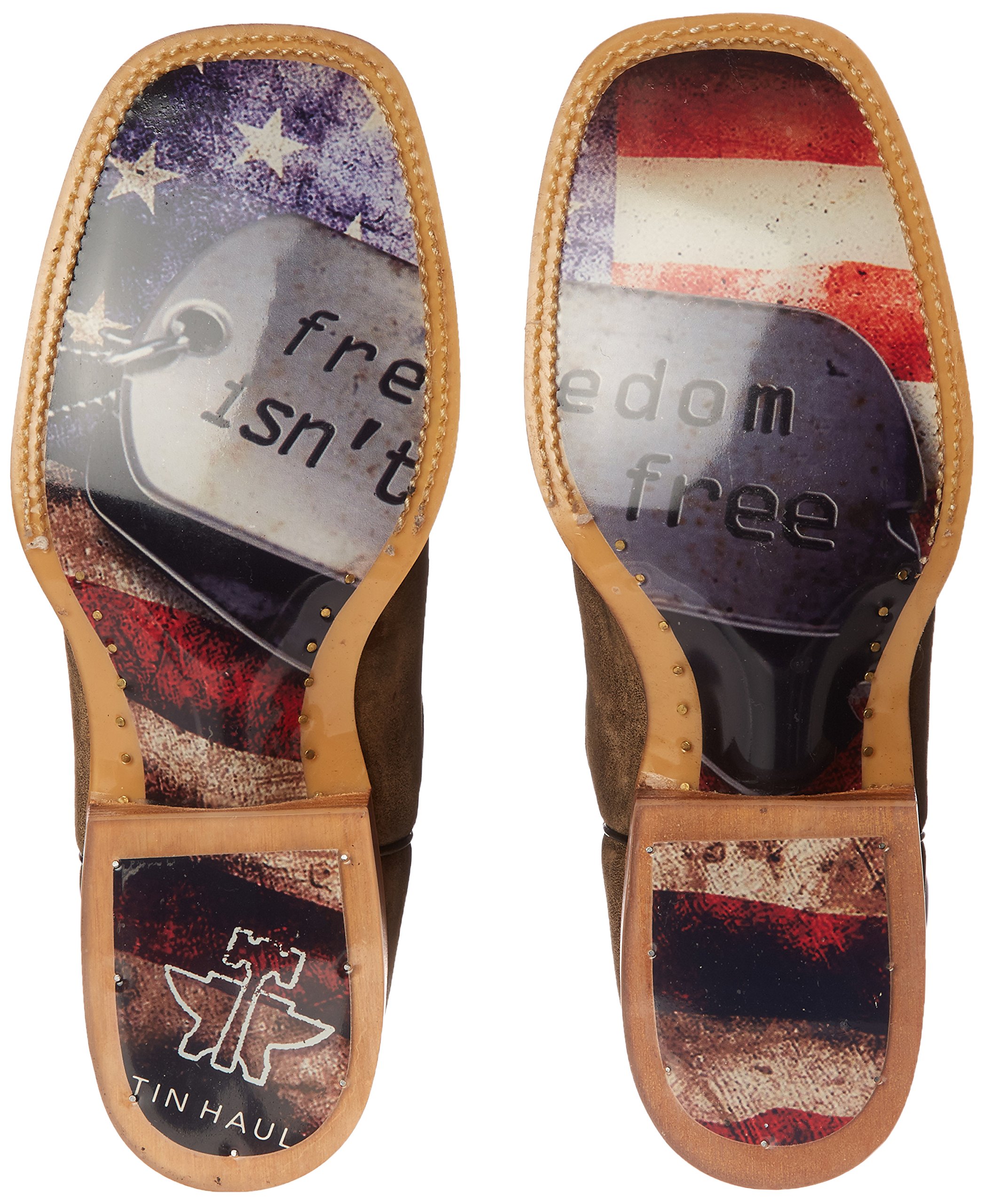 Tin Haul Men's Freedom Fashion Cowboy Boots - Western Style Leather Boots for Men | Perfect for Country Dancing, Rodeo & Casual Wear