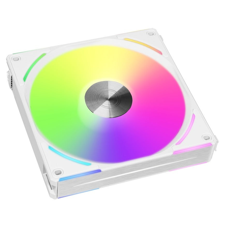 Lian Li UNI FAN AL V2 140mm RGB PWM PC Cooling Fan - High Performance, Quiet, Black/White (UF-AL140V2) - Perfect for Gaming PC, Case Cooling & Custom Builds