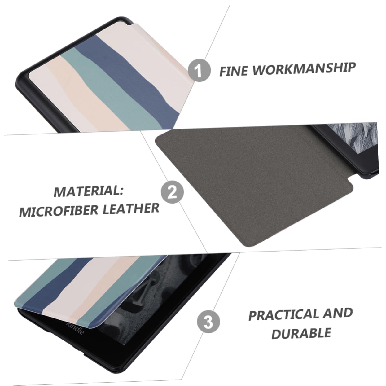 Angoily 8-Piece Ultra-Thin Microfiber Leather Case Cover for Kindle Paperwhite 4 - Slim Protective Sleeve with Lash Cup Design in Green | Perfect for Reading, Travel & Daily Commute