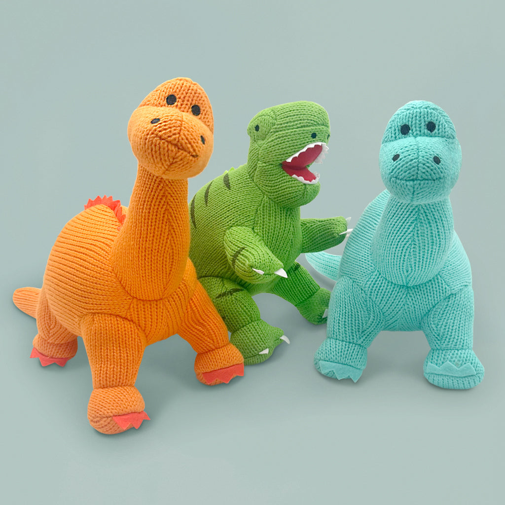 Cute Dinosaur Plush Toy & Custom Name Pyjama Set - Orange Dino Themed Sleepwear for Kids | Perfect for Birthday Gifts, Bedtime & Nursery Decor