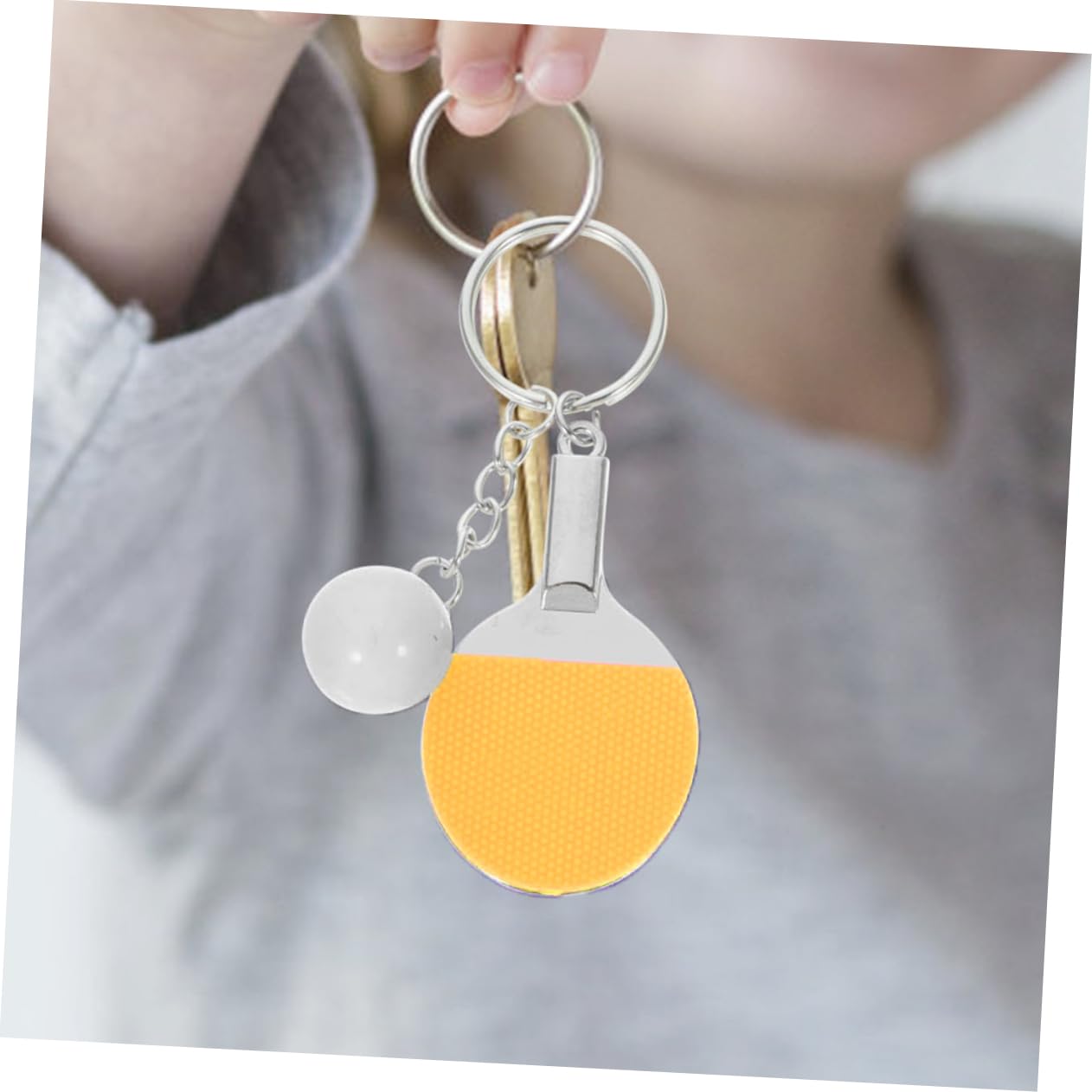 Premium Table Tennis Ball Keychains - Bulk Metal Sports Keyrings for Players & Fans | Perfect for Gifts, Team Events & Sports Enthusiasts