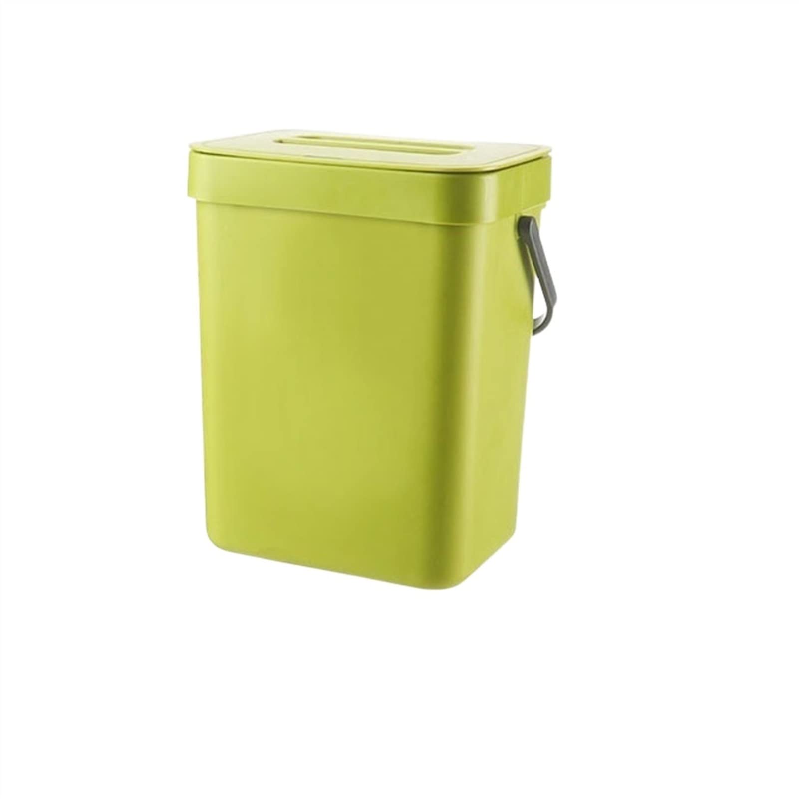 TOMYEUS 3L Small Kitchen Trash Can with Lid - Wall Mounted Cabinet Garbage Bin for Home, Office & Bathroom - Space Saving Waste Basket for Under Sink, Pantry & Laundry Room